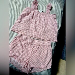 J. Crew Pink Floral Pajama Set